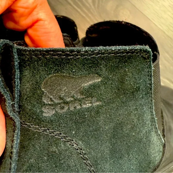 SOREL Evie Chelsea Ankle Boots Waterproof Leather Pull On Black Women's Size 7.5 - Picture 5 of 9